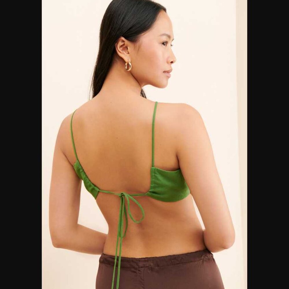 L Farm Rio X Anthropologie Fresh Forest Leaf Crop Top View 3